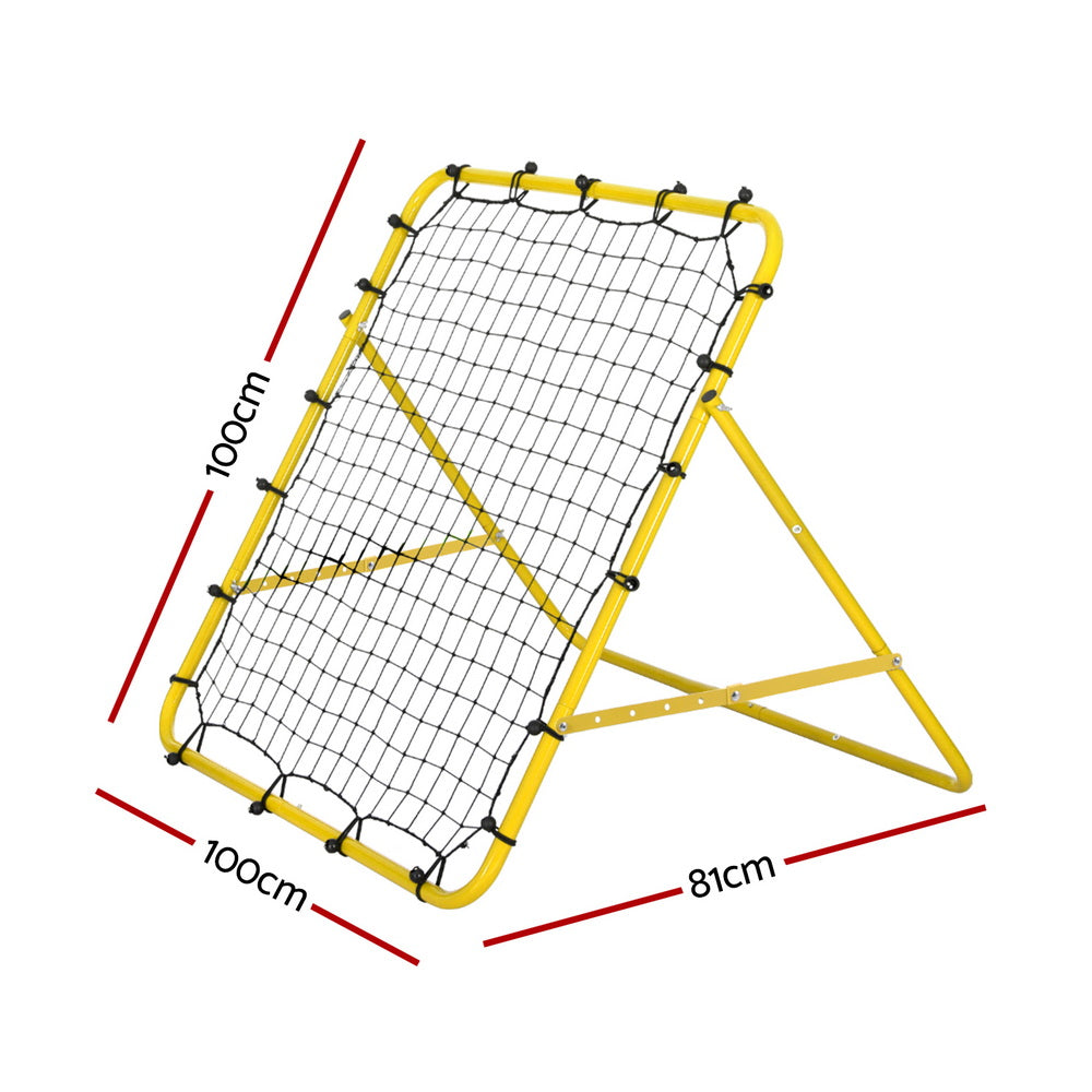 Everfit Baseball Soccer Net Rebounder Football Goal Net Sports Training Aid Yellow