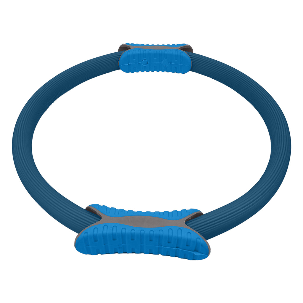 Powertrain 40cm Pilates Ring Magic Fitness Circle Dual Grip Handles for Yoga Core Thigh Workout Resistance - Blue