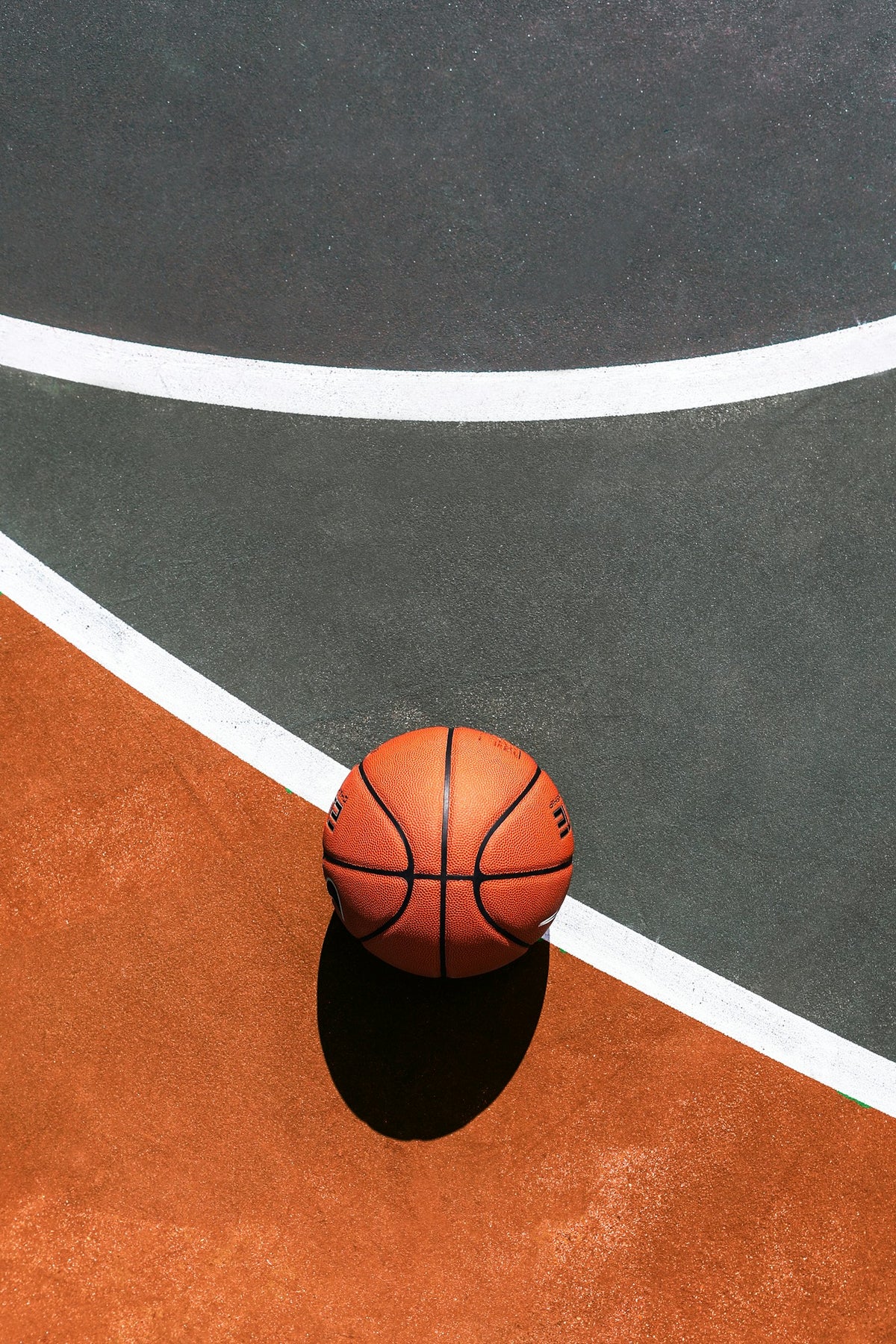 Basketball on an outdoor court